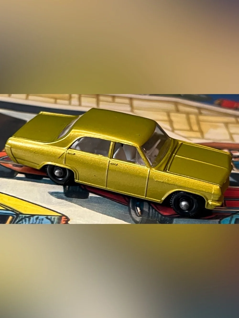 Vintage Matchbox Superfast No. 36 Opel Diplomat Gold Made in England Lesney